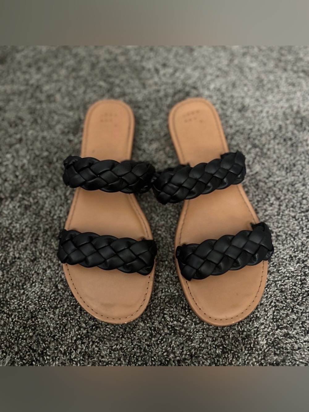 a new day Black Sandals Size 8.5 0509